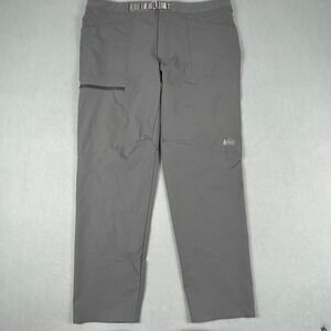 REI Co-op Pants Mens 42x34 Gray Activator V2 Soft Shell Belted Semi Fitted